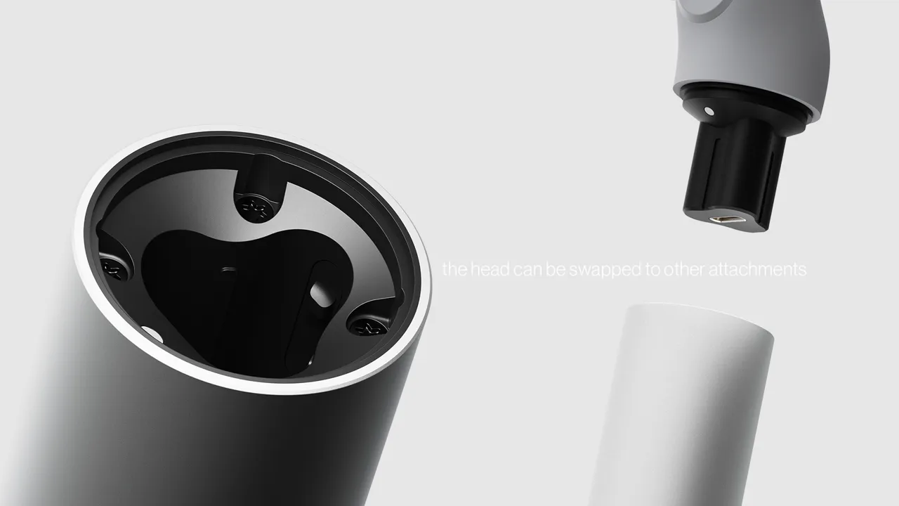 Interchangeable heads.