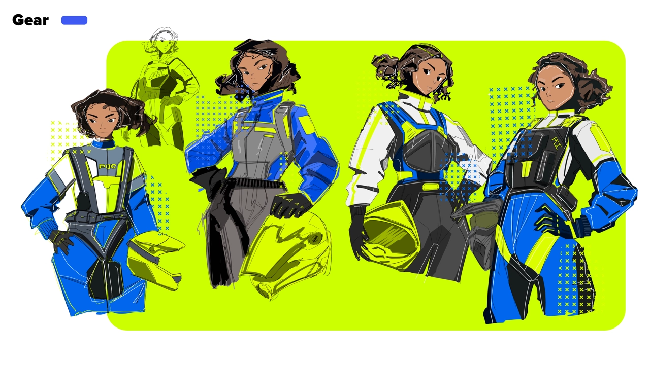 Worldbuilding through the development of an outfit for the user.