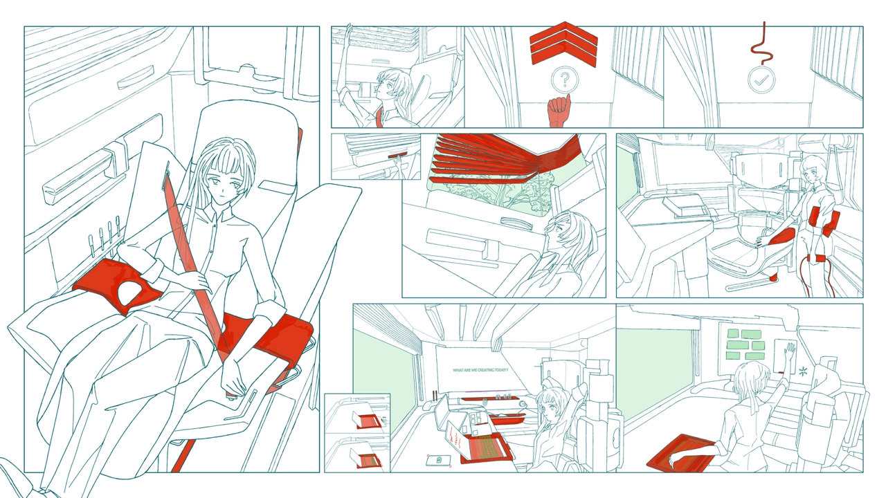 The author settles in and prepares for the work of the day.