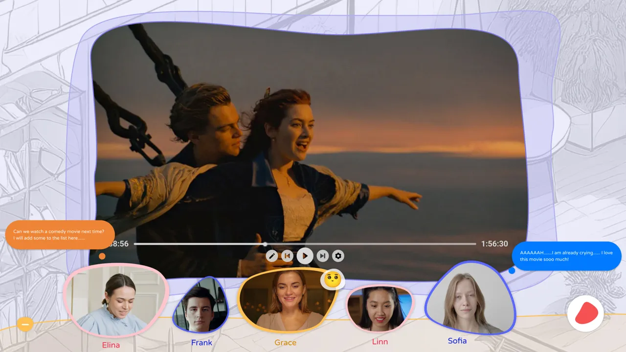 Engaging in shared experiences online.