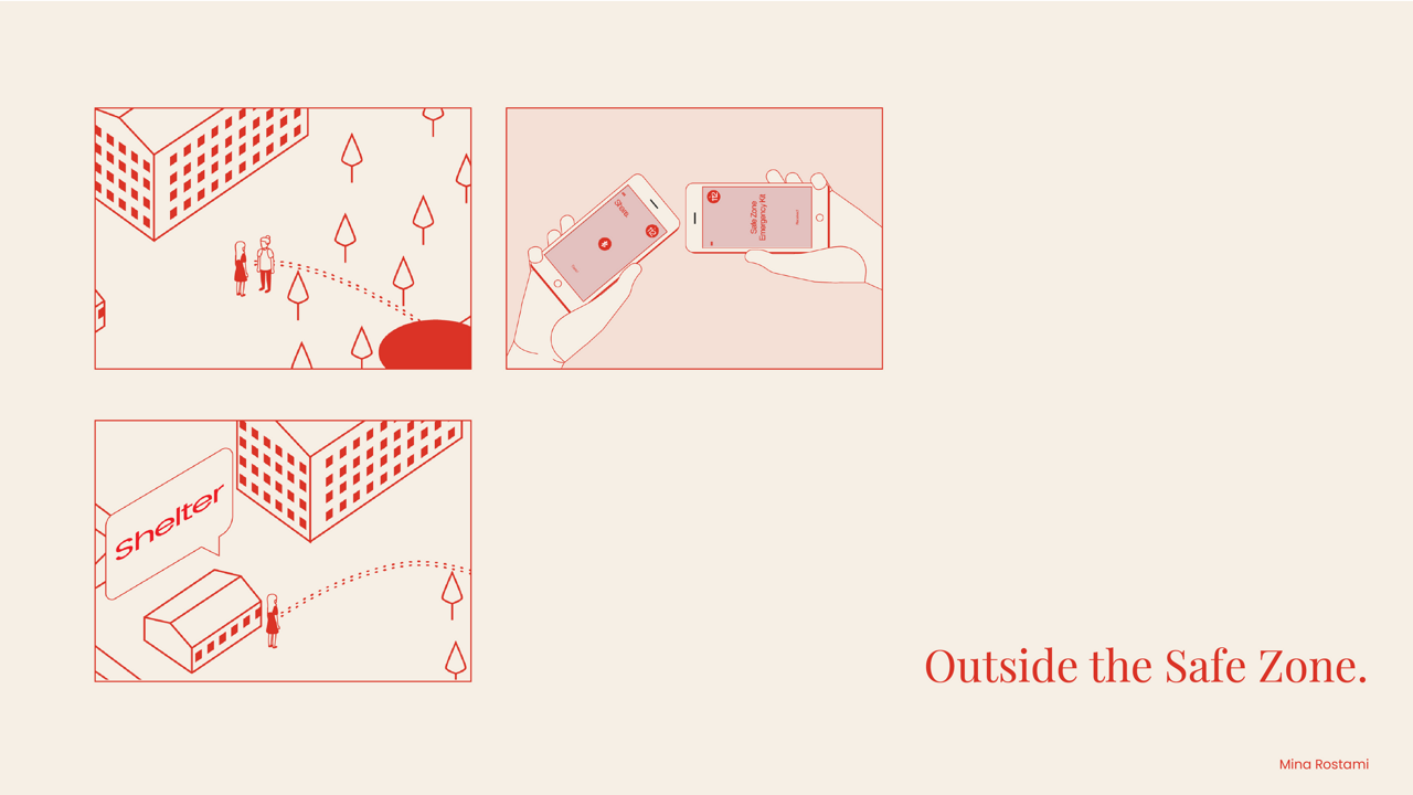 Outside of the Safe Zone, the Emergency Kit can be shared with those who were unable to download it.