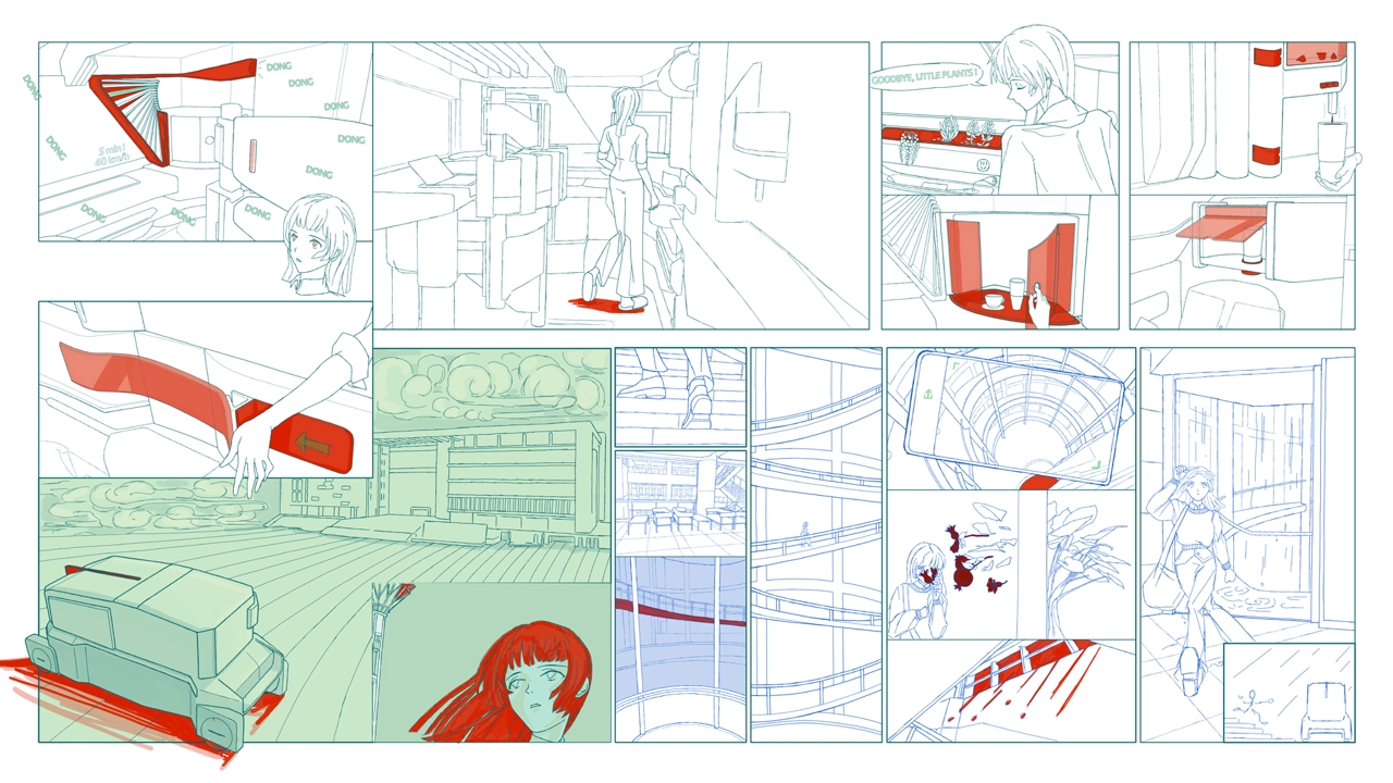 The author leaves the car and explores the destined location.