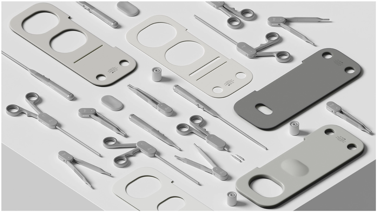 Exchangeable components of the modular system via hospital material libraries.
