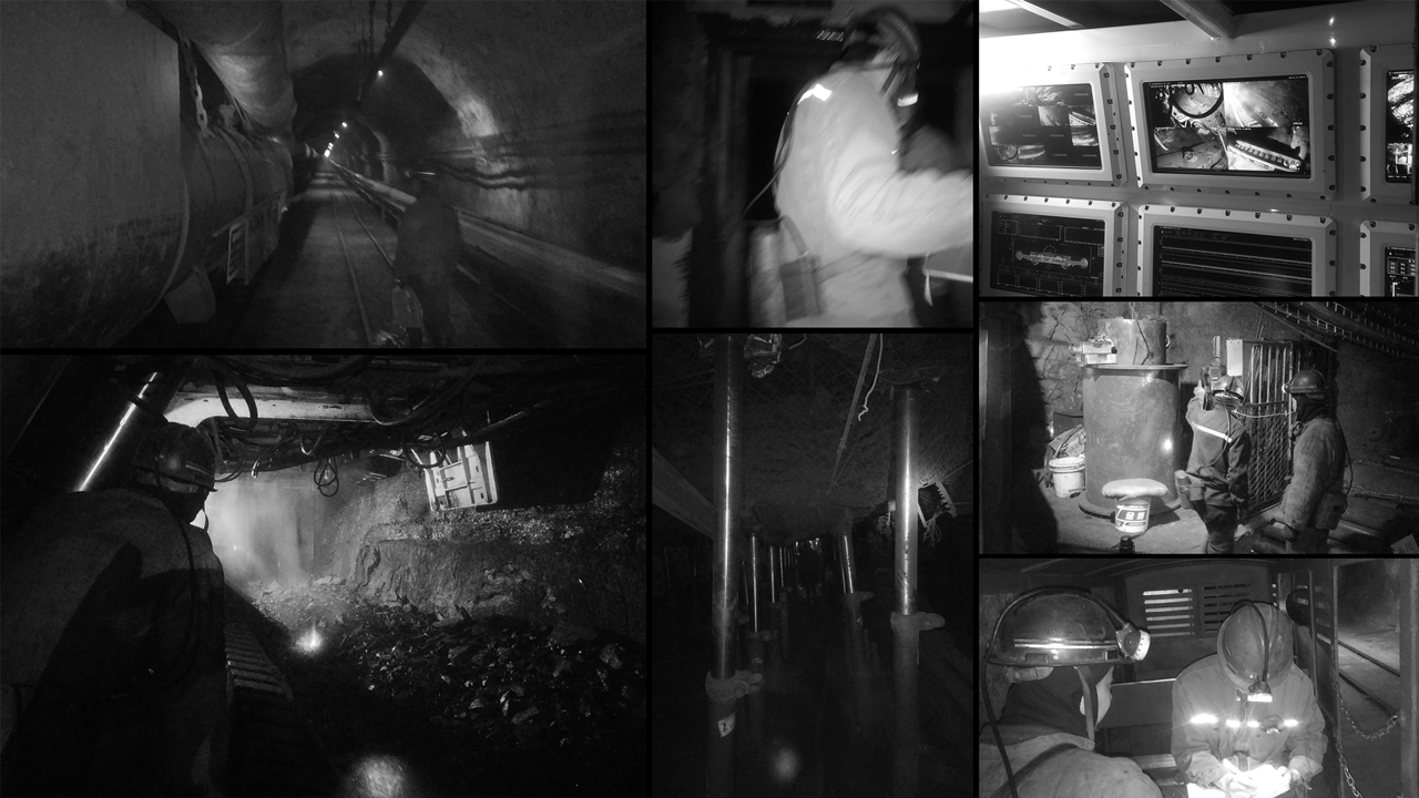 Field research at the depth of 800 meters underground.