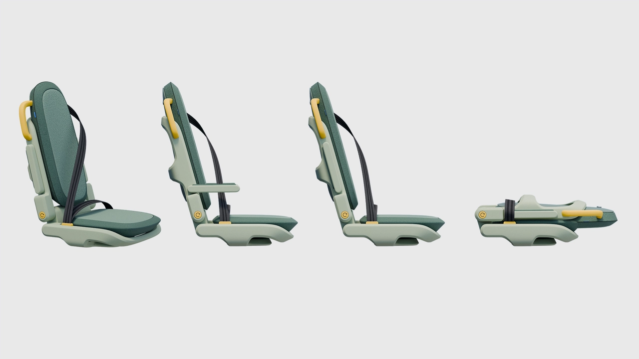 The seat is designed for comfort, flexibility and practicality.