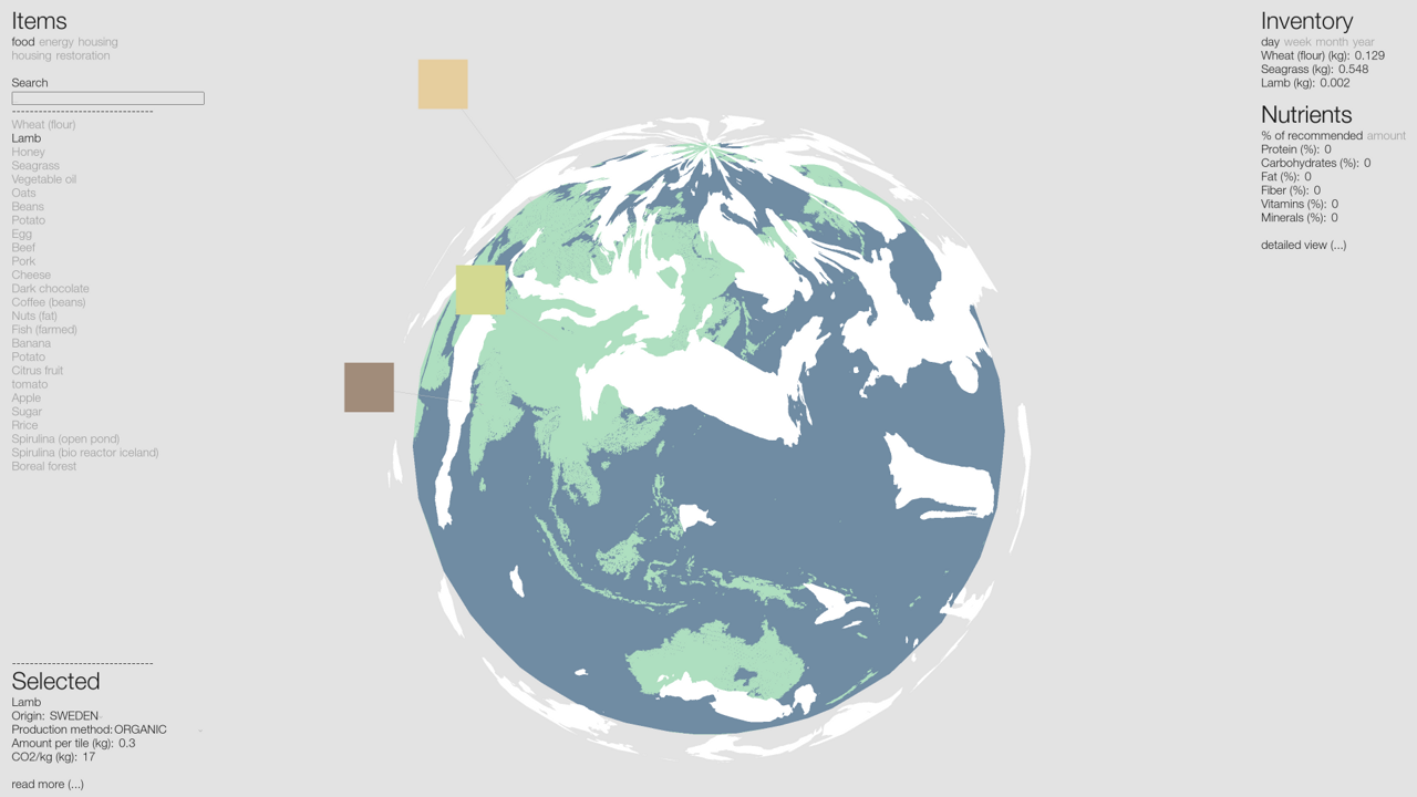 Result 4: Choices represented on in the "globe-view"