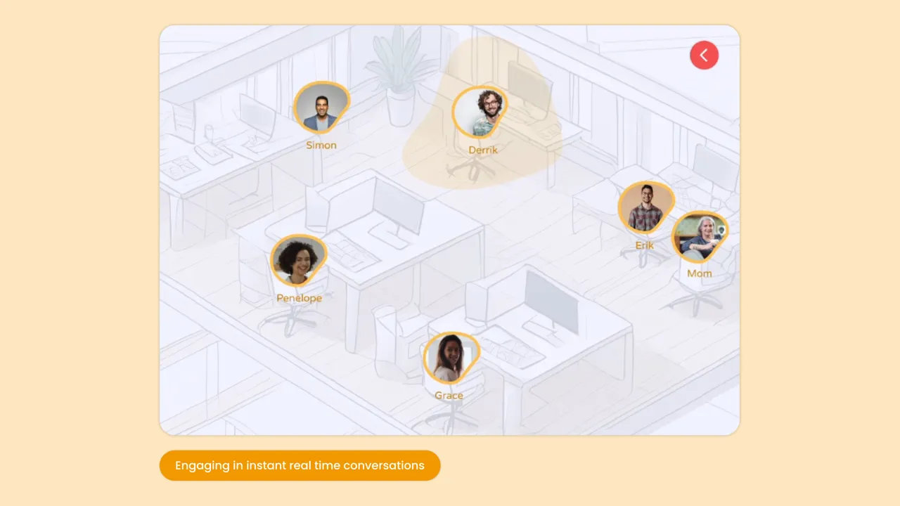 Engaging in live communication.