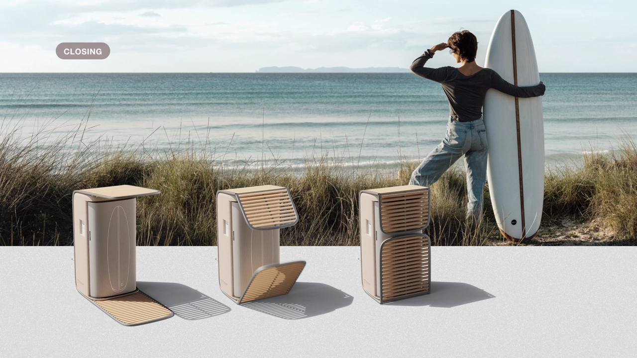 To extend the board’s lifespan and support a smoother workflow, a dedicated cleaning and installation station is integrated into the back of the unit.