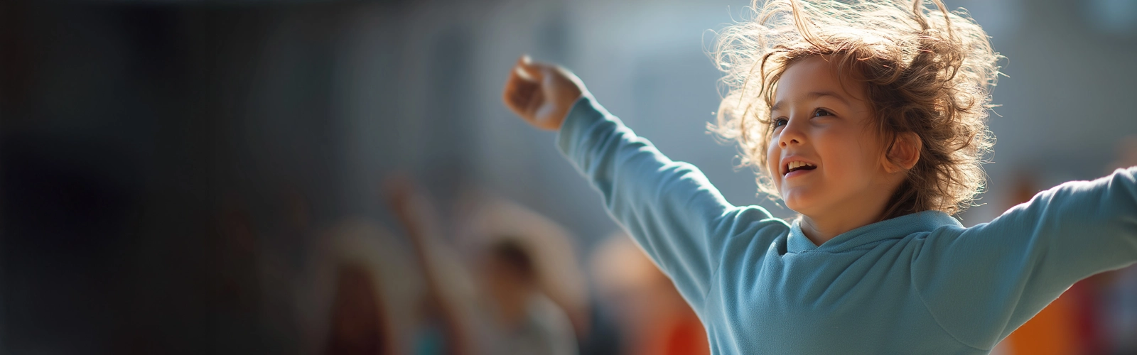 Barn med rörelseglädje