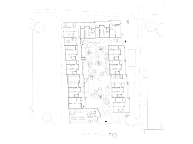 planritning av bostadsområde