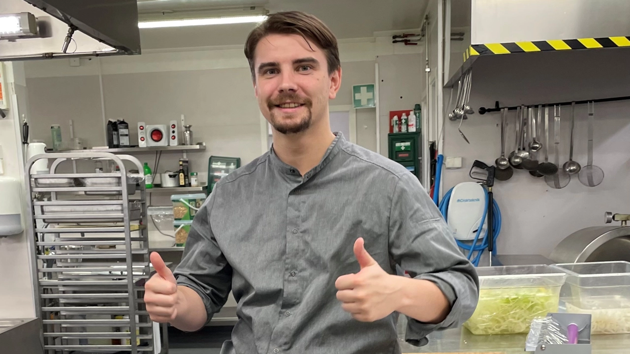 Bild på gastronomistudent Albin. 