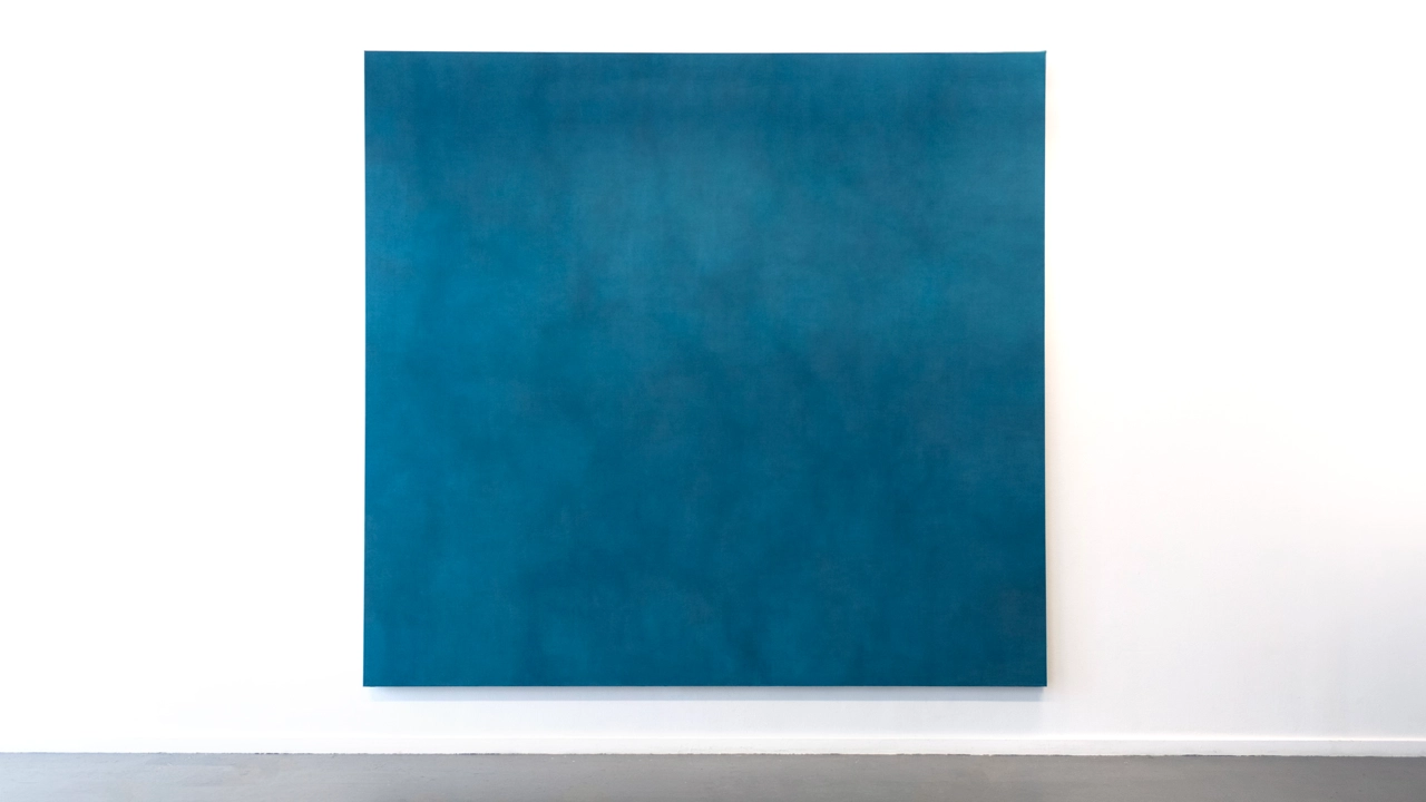 Blå abstrakt målning