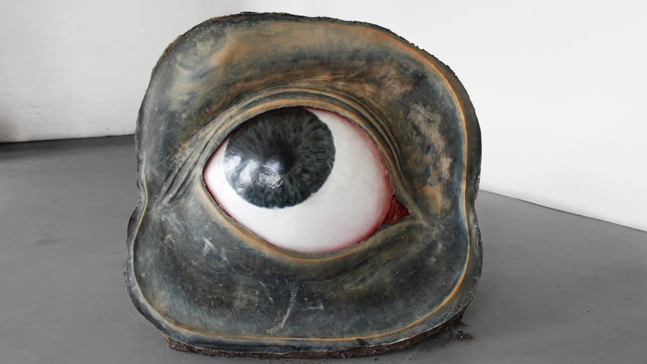 Skulptur av ett öga