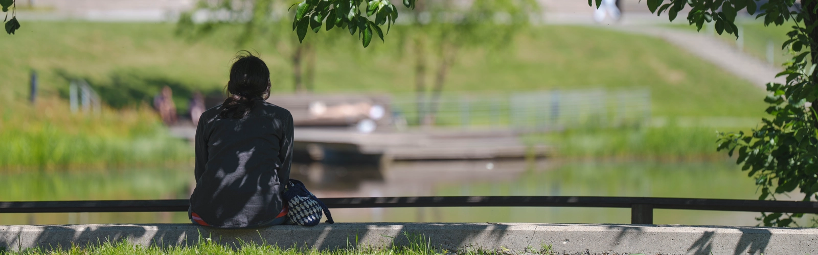 Umeå universitets campus vårbild