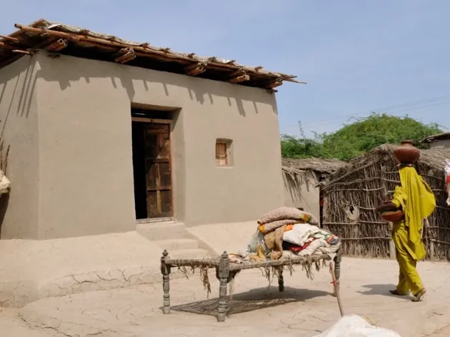 Människor och hus, landsbygden i Pakistan