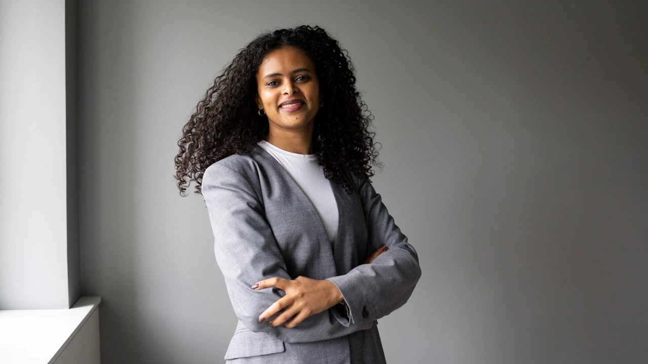 Hewan Haileselassie standing in front of a window