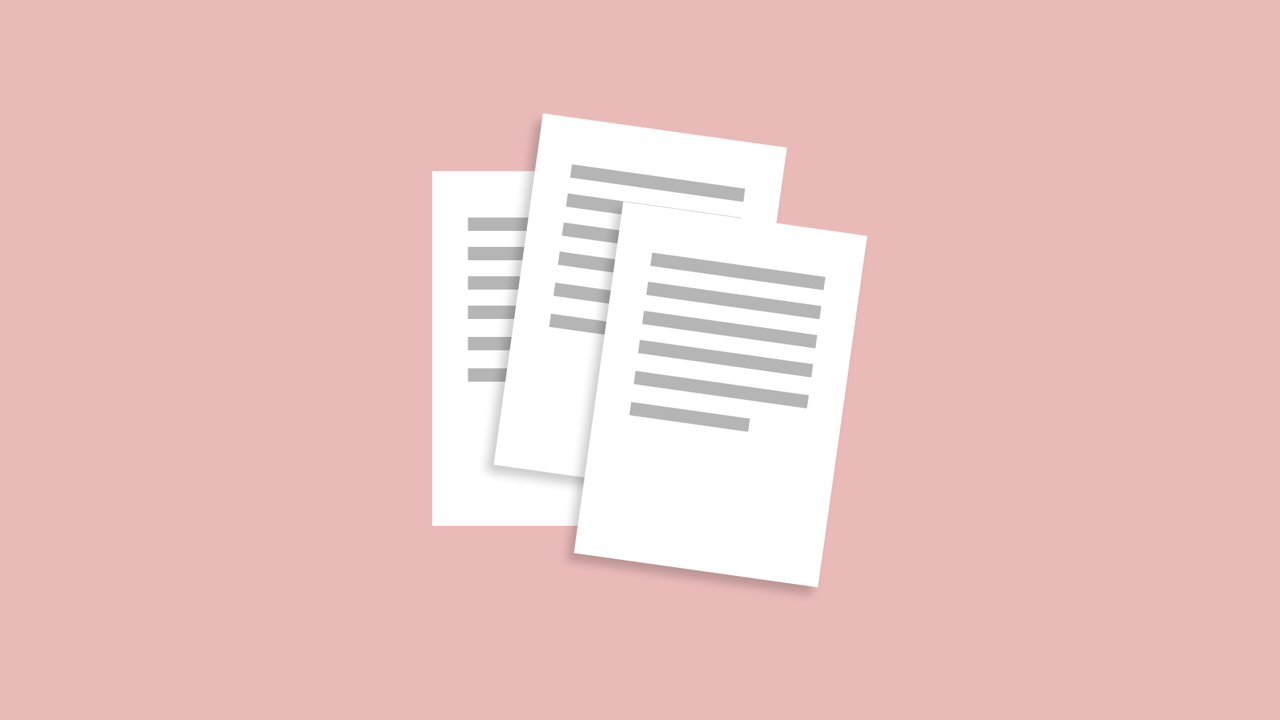 Documents in a pile.