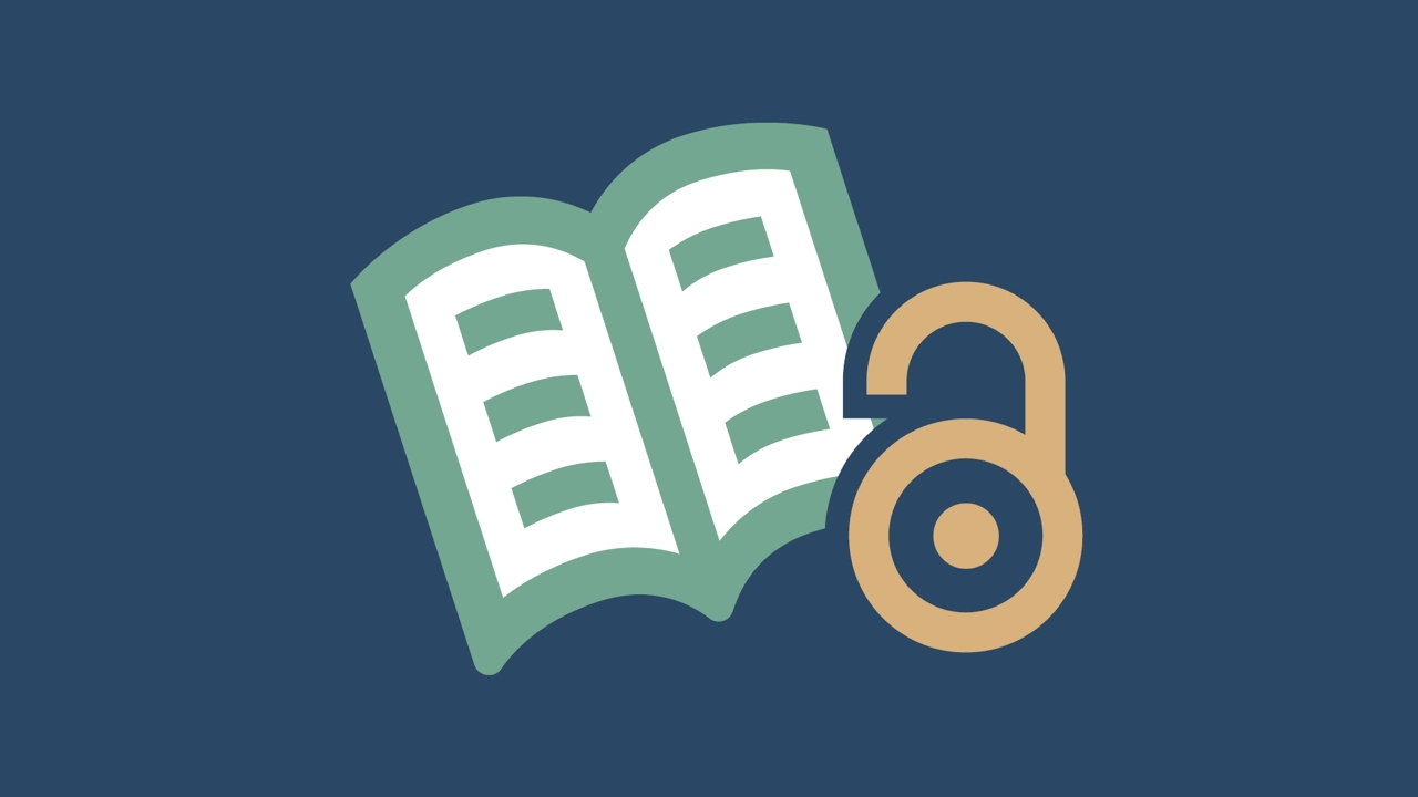 Tidskrift med ett öppet hänglås.