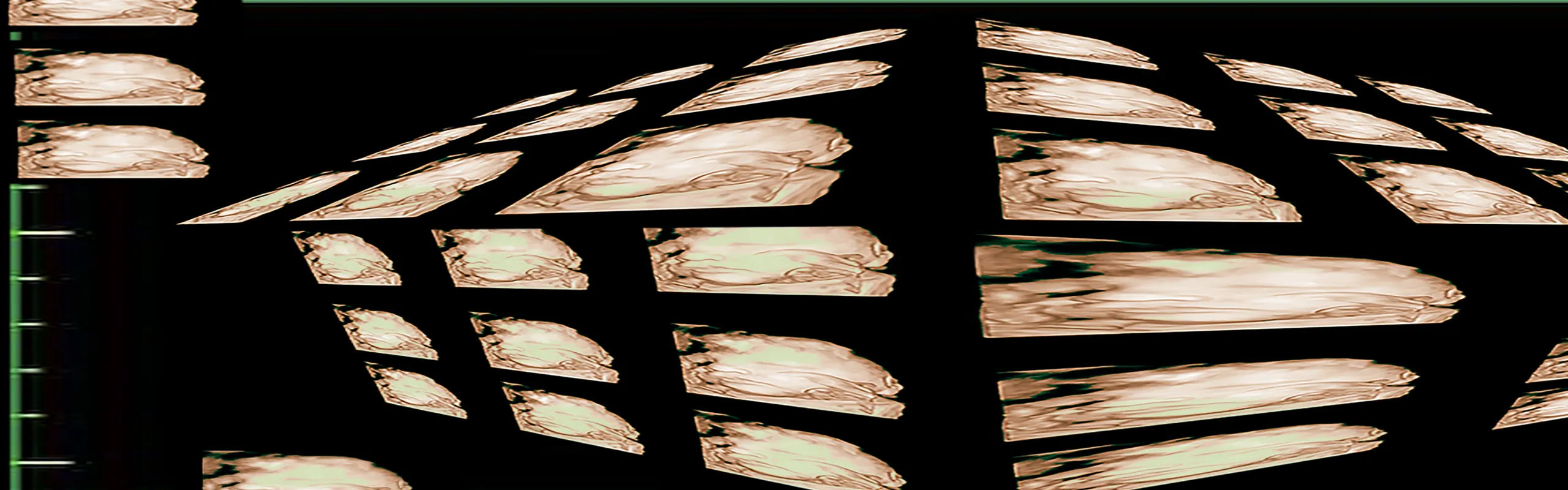 Förvrängda ansiken mot svart bakgrund