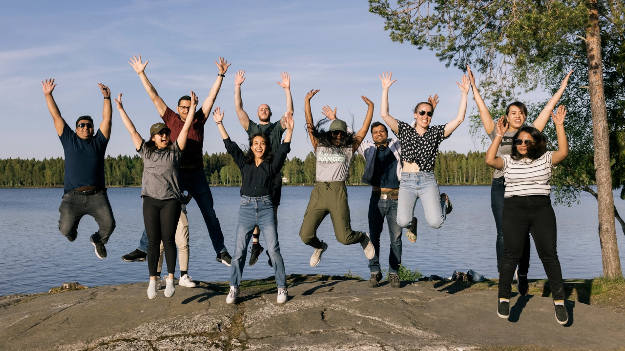 Internationella studenter vid Nydalasjön