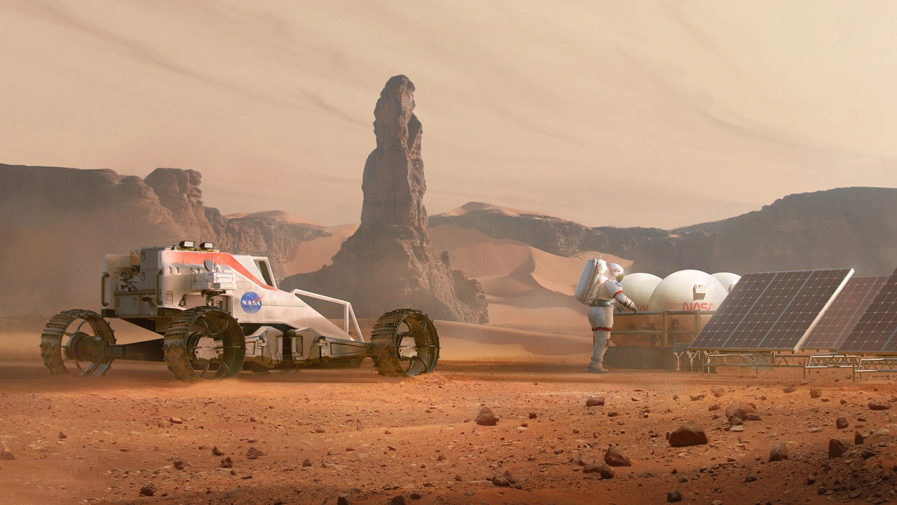 Image from Joakim Englander's grad project showing astronaut transportation