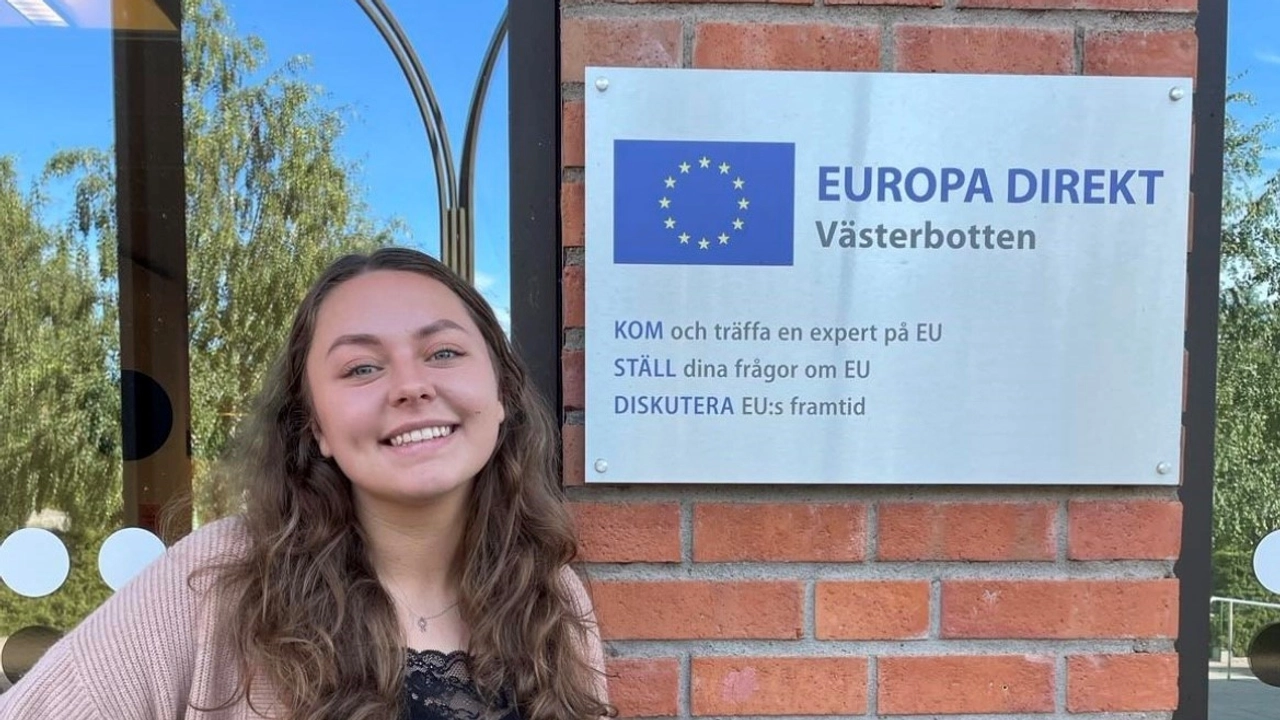 Lina Lunmark vid Europa Direkt i Skellefteå