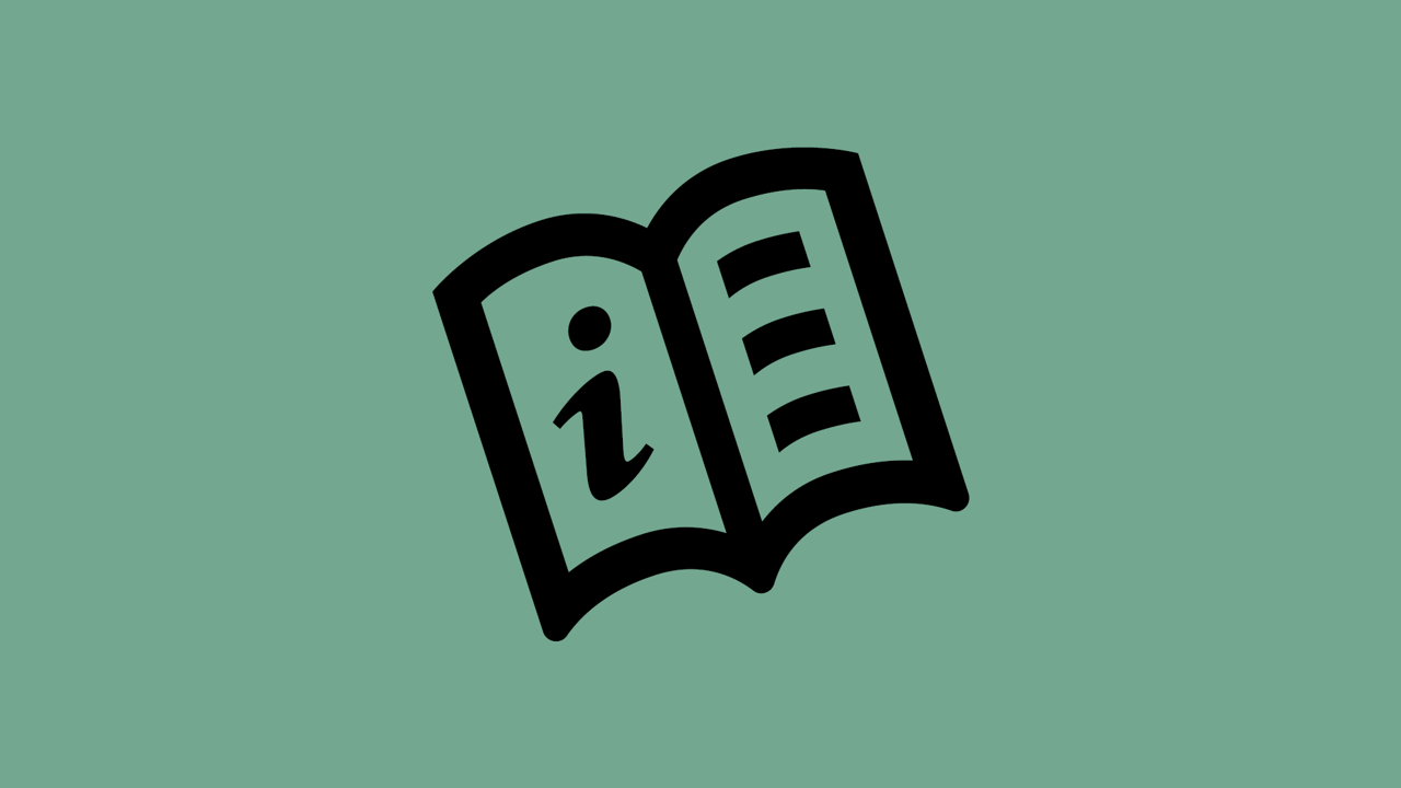 Ikon av en instruktionsbok.