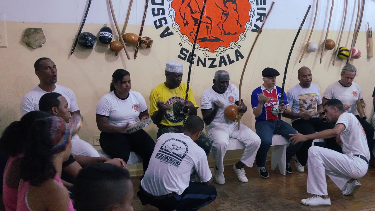 Practitioners of Capoeira.