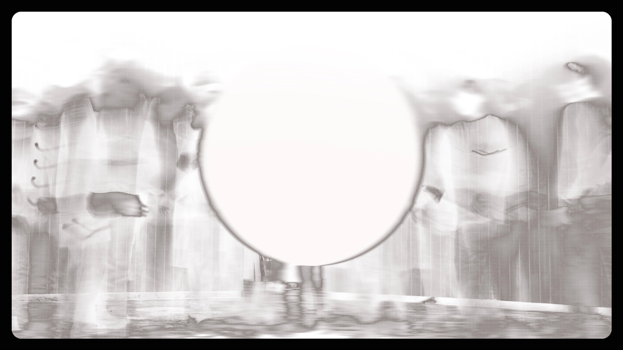 A group of blurred people