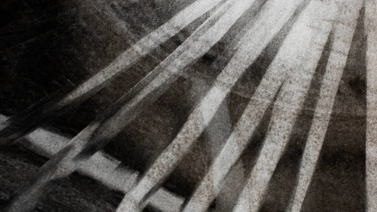 Detalj av verk i svart och vitt