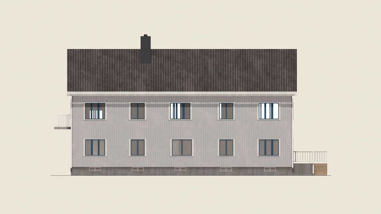 A drawing of a building
