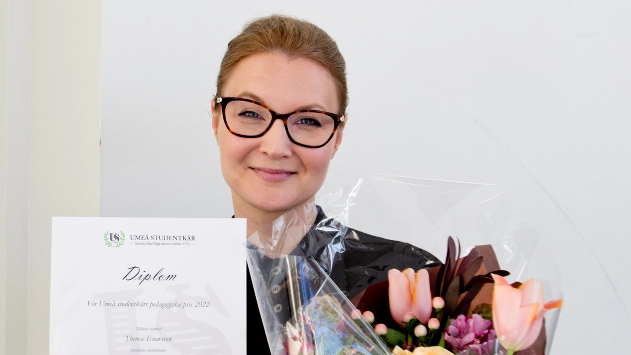 Porträtt på Therese Enarsson, docent vid Juridiska institutionen.