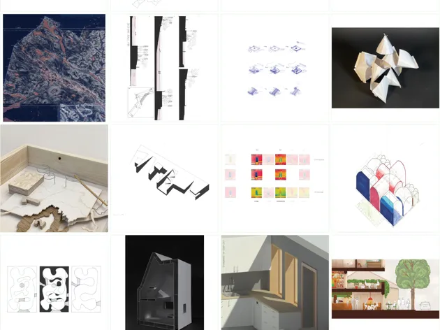 Collage med studentarbeten