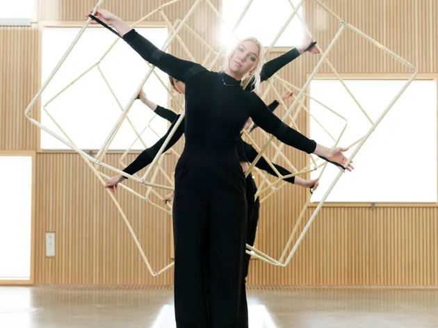 Studenter under uppvisning 