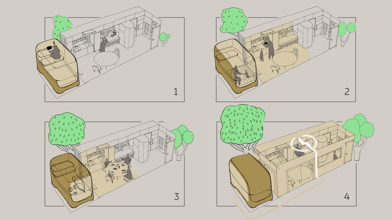 Homi explores how the personal vehicle can ease the future life with smaller living spaces.