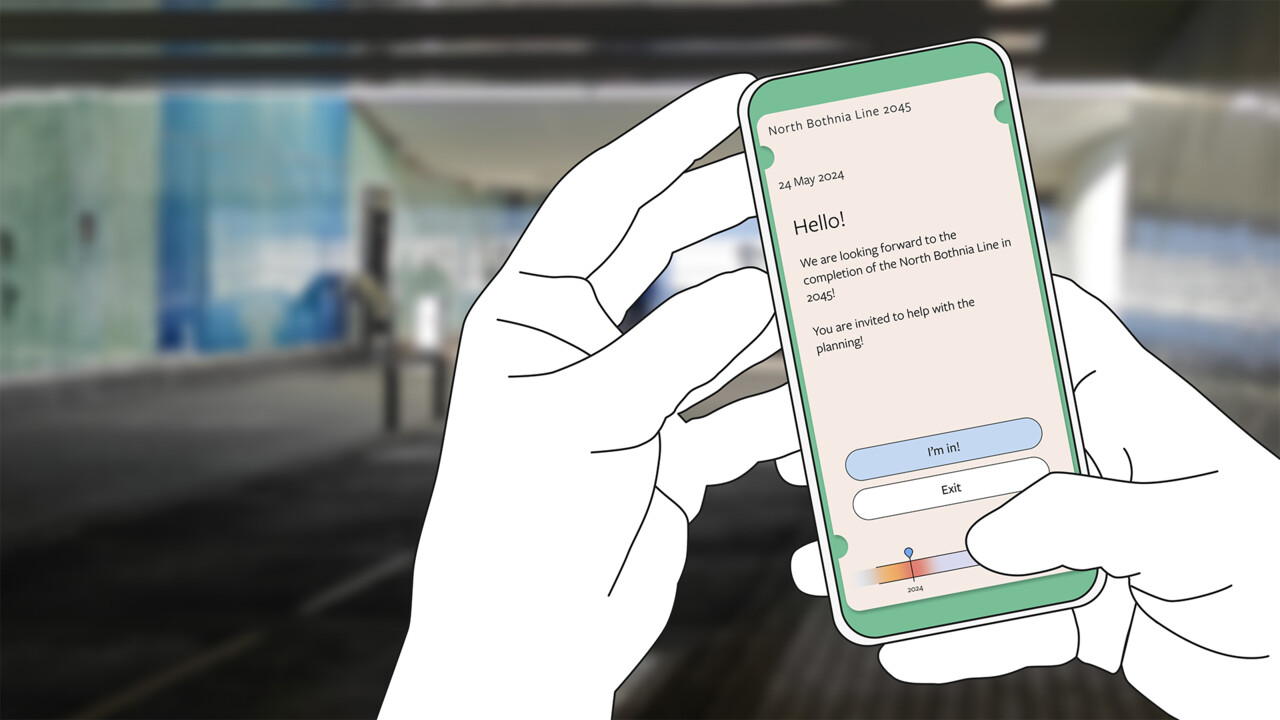 Platform concept: An invitation to contribute to the project by sharing your personal experience, given in places affected by the project.