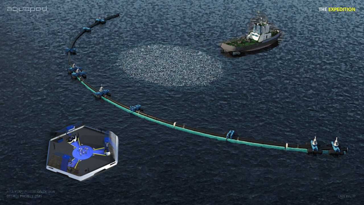 Terminal travels at a location close to ocean clean-up project practice.