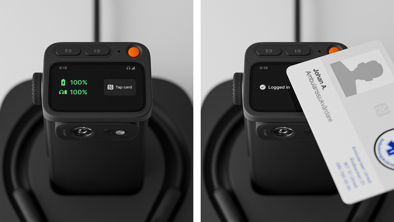 At the start of a shift, paramedics claim their devices by logging in. The device then smartly sets itself up according to the user's needs for that shift.