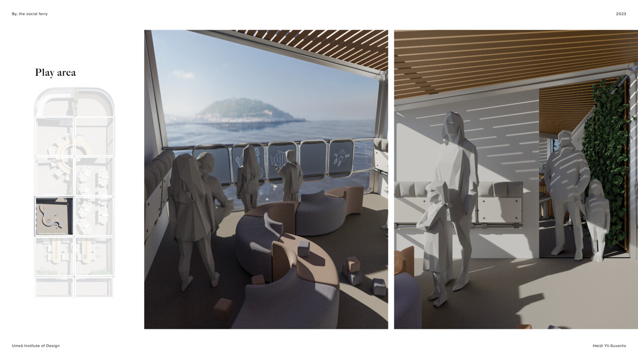 Play area for children, including drawing screens that encourage creativity and communication.