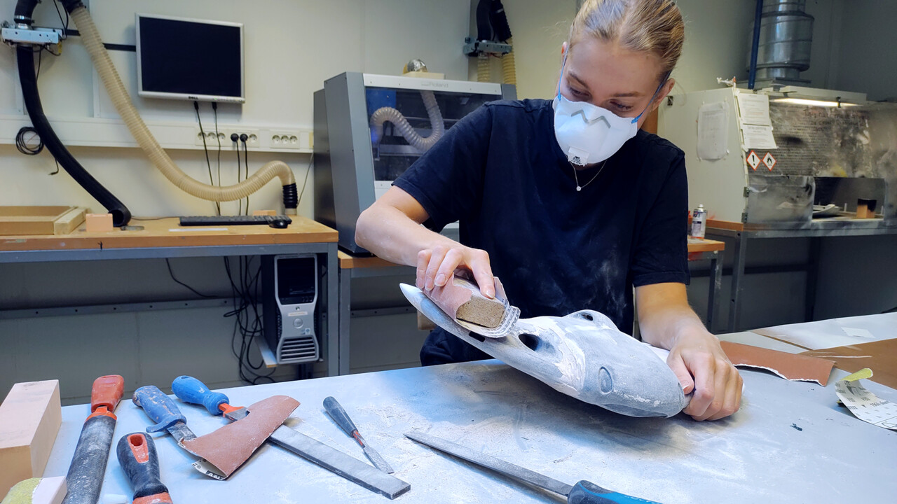 process: Model making worked on making a physical model