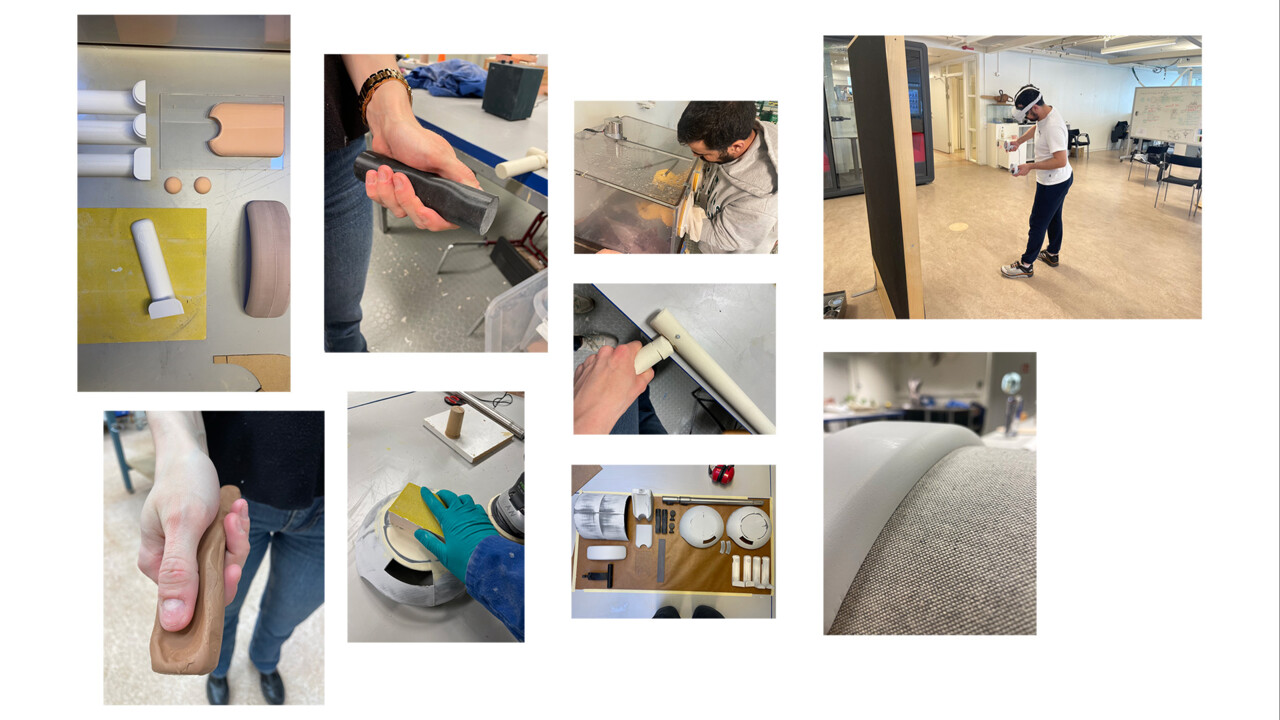 Prototype using clay. Model built and VR sketches.