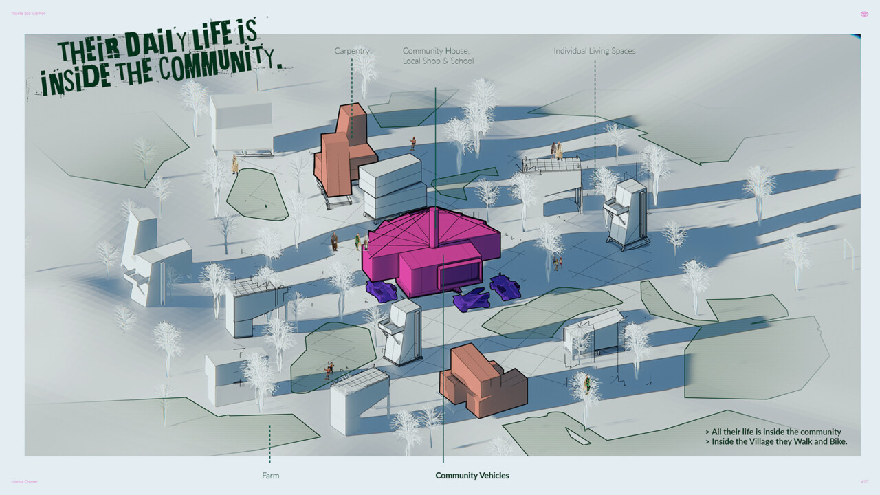 A schematic representation of a future ecovillage